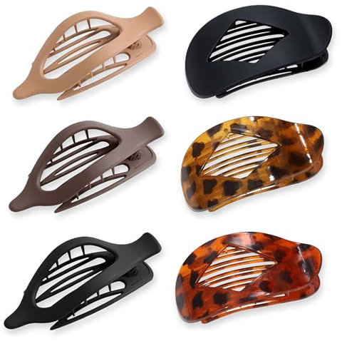 6 Stück Flache Entenschnabel Haarspangen Damen Haarklammern Flach Haarkrallen Damen Haarklammer Groß Benglatt Haarspange Für Dünnes Dickes Haar