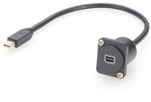D Type Mini Displayport Panel Mount Extension Cable 4K@60hz Mini DisplayPort Female to MINI DP male Panel Mount Cable