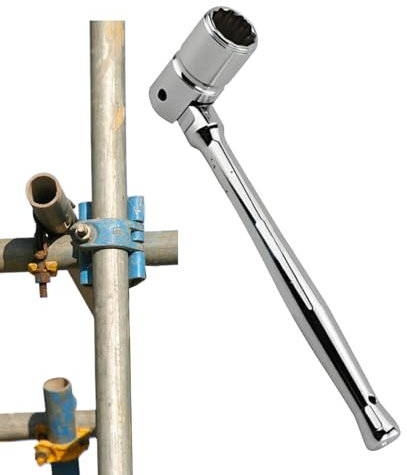 Trinquete Spud | Llave de Encastre con Trinquete para Andamios | Empuñadura Ergonómica Trinquete Ajustable Accesorio de Llave para Trabajadores de Estructuras Metálicas