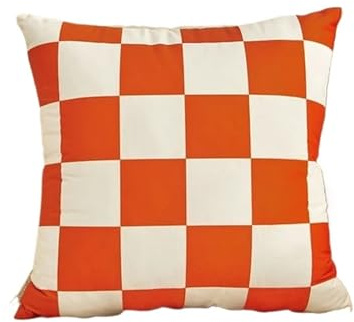SNGUOQ 2Pcs Schachbrett Plaid Kissen Abdeckung Kissenbezug Sofa Sitz Bett Retro Wohnkultur Für Sofa ,Wohnzimmer(Color 6,45x45cm)