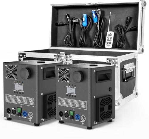 1000W Pyrotechniques Machines, 2 DMX Cold Spark Machine avec flight case, Chauffage par Résistance pour fêtes, Noël, DJ, mariages, événements sportifs