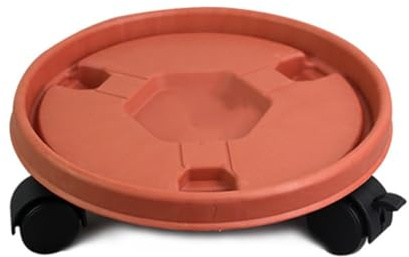 Serenophile 260mm Heavy-Duty Resin Plant Mover with 360° Rotating Wheels – Mobile Tray for Large Pots, Garden Plants & Barrels – Drainage Saucer Base