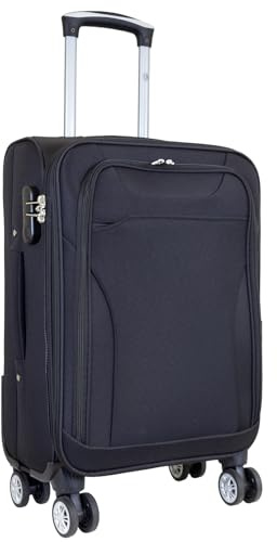 Monopol Kleiner Weichgepäck-Koffer Handgepäck Cremona Trolley Größe S schwarz