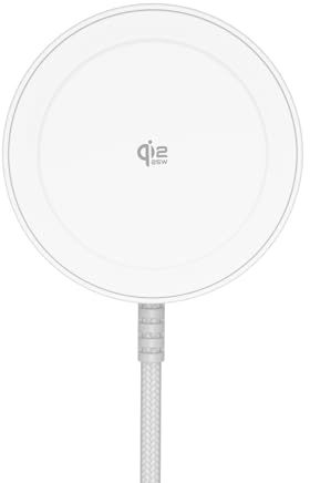Qi2 25W Magnetic Wireless Charger, 6FT Fast Charging Pad Compatible with Samsung Galaxy S26/25/24/23/22/21/20/FE/Plus/Ultra/Z Fold/Z Flip/Note, Google Pixel 10 Series, Galaxy Buds & More-Matte White