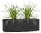 Pflanzwerk® Maceta Fibra de Vidrio Tub Antracita 17x50x17cm *Resistente a Las heladas* *Protección UV* *Calidad Europeo*