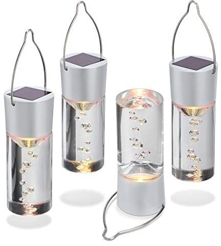Esotec Solar Hängeleuchtenset Smart Sticks, 4er Set, Hängeleuchte, Lampion, Luftblasen, hängend, stehend, Baumlicht, Gartenbeleuchtung, outdoor, IP44, wetterfest, warmweiß, außen, 102117