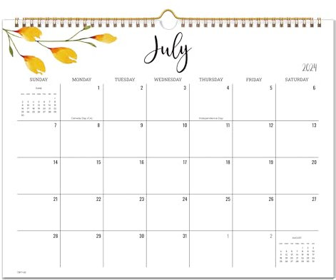 Cabbrix Monatlicher Wandkalender 2022–2023, akademisches Jahr, Juli 2022 bis Dezember 2023, Heimschulplaner für Familie und Schule, Spiralbindung, groß, 38,1 x 30,5 cm