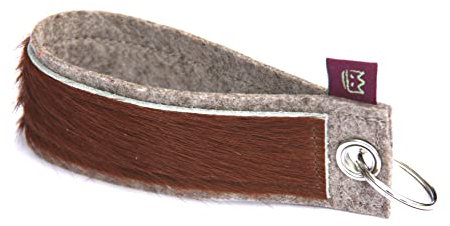 Schlüsselanhänger Filz & Kuhfell - 05 Schöpf