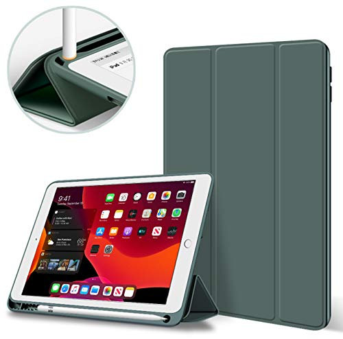 Aoub iPad Air 3. Generation 10,5 Hülle 2019 mit Stifthalter Dünn Leicht Smart Schutzhülle Standabdeckung Auto Aufwachen/Schlafen für iPad air 3 10,5 Zoll Modell A2123/A2152/A2153/,Dunkelgrün