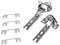 DL-pro Door Hinge Set for Bosch Siemens Neff 268698 00268698 00268699 00268700 Hinge Diameter 30 mm 35 mm 42 mm Includes 4 Refrigerator Parts Compatible with Miele Whirlpool Brandt Küppersbusch