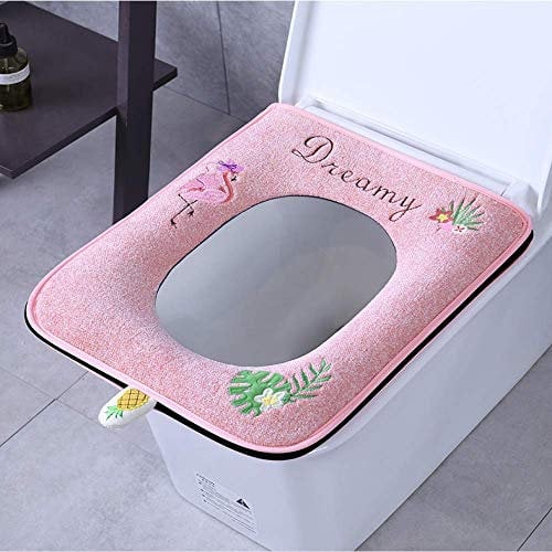 LKM Summer thin square toilet seat, rectangular toilet seat, household square toilet cover universal cushion
