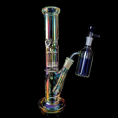 Bong en Verre avec Percolateur et Honeycomb - Classique à Glace - Ensemble de Tuyaux - Pipe à Eau - Grand Hookah avec Accessoires