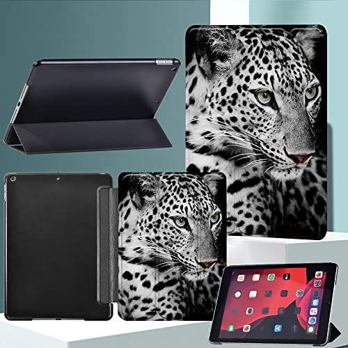 Case For iPad 9/8/7 (10.2-Inch, 2021/2020/2019 Model, 9th/8th/7th Gen) Leather Multi-Function Stand Case Cover With Auto Sleep Wake For iPad Air 3rd gen 10.5 (2019), iPad Pro 10.5 (2017) (Leopard)