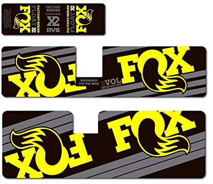 STAR SAM Aufkleber für Fox Float X2 2018, Gelb, 1 cm