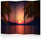 murando Raumteiler Foto Paravent Landschaft 225x172 cm beidseitig auf Vlies-Leinwand Bedruckt Trennwand Spanische Wand Sichtschutz Raumtrenner Design Palmen Meer Strand Sonnenuntergang c-A-0050-z-c