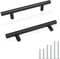 Probrico Black Kitchen Door Handles - 4 (102mm) Hole Distance, Modern T Bar Cupboard Handles, 15 Pack