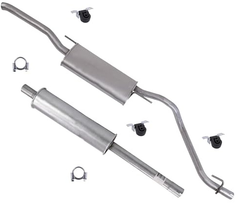 ATEC Germany Auspuff Schalldämpfer Set 1x Mittelschalldämpfer, 1x | Kompatibel mit: VW GOLF III Variant