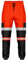 Mymixtrendz Mens Hi Vis High Visibility Two Tone Jogging Trousers Bottoms Reflective Tape Cuffed Workwear Joggers Orange Black XL