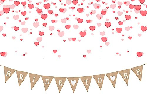 IWTBNOA Bride to Be Girlande, JGA Deko Accessoires, Bride to Be Banner Deko, Braut to Be Deko Girlande Banner, JGA Deko Frauen Boho Hochzeit Wimpelkette, Junggesellinnenabschied Deko für Party Braut