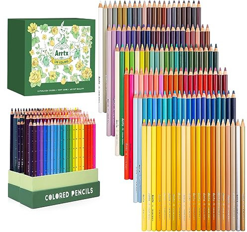 Arrtx 126 Buntstifte für Erwachsene Färbung, Premium Soft Core Buntstifte Set für Zeichnung Blending Schattierung Skizzieren, Professionelle Färbung Bleistifte Art Supplies für Künstler, Anfänger
