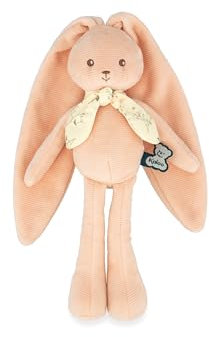 KALOO - Lapinoo - Pfirsichfarbener Hase - Baby-Plüschtier aus Cord - 25 cm - Sehr Weiches Material - Geschenkbox - Ab Geburt, K218015