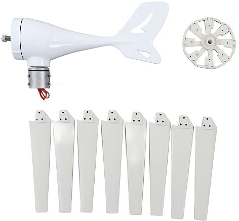 Turbina Eolica da 500 W, Controller MPPT Pala in Fibra di Nylon 8 Pale Generatore Eolico da 500 W per Barca (48V)