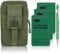 Prudiut 3 Pcs Waterproof Notebook with Weatherproof Pen and Tactical Cover Police Waterproof Notepad 3 x 5 Inch Pocket Notebook for Outdoor Records(Green)
