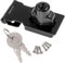 Litensh Loquet de verrouillage Cadenas à clé pour porte tiroir placard serrure à clé pour armoire meubles boîte aux lettres placard, noir 2.5 inch