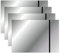 ATOMSTACK Lot de 4 panneaux miroir argentés gravés au laser - 20 x 30 cm - Pour panneaux de jardin, terrasses, portes de bureau, panneaux muraux, logos - Panneaux miroir argentés avec gravure noire