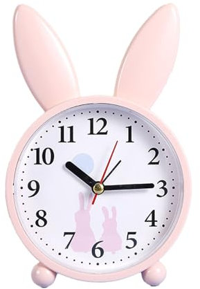 Gsycle Rosa Hasenwecker, Niedlicher Wecker, Batteriewecker, Wecker Für Kinder, Schlafzimmer