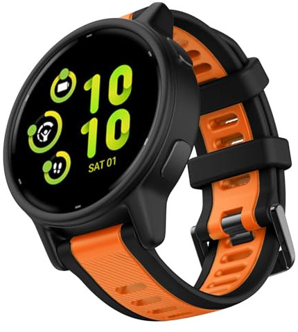 ISABAKE Armband für Garmin Forerunner 245/Forerunner 645/Vivoactive 5/Vivoactive 3/Venu 2 Plus, 20MM Sport Silikon Uhrenarmband für Garmin Vivomove HR Sport/Approach S40/Forerunner 158/Forerunner 55
