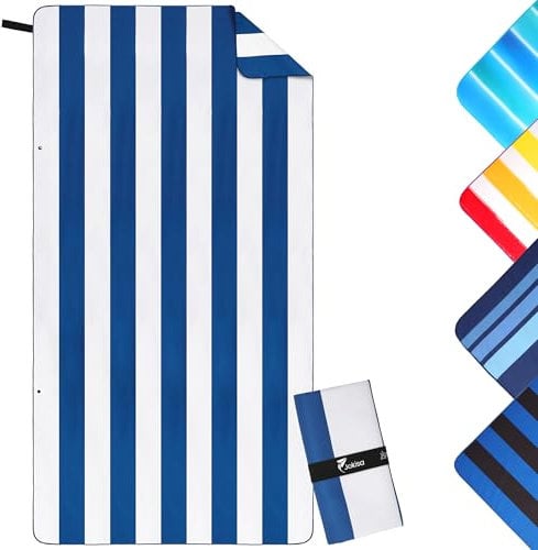 Jokisa Strandtuch Mikrofaser Handtuch Groß 90x180cm,Microfaser Handtücher Kompakt und Sandfest,Leicht und Schnelltrocknend Gym Handtuch für den Strand,Gym,Travel,Strand,Sauna
