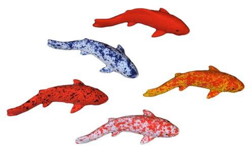 JVHLOV 5 Pièces Poissons en Plastique pour Aquarium, Poisson Artificiel Aquarium Poisson Simulation Faux Poisson Lumineux, Poissons Artificiels pour Décoration D'aquarium Colorée