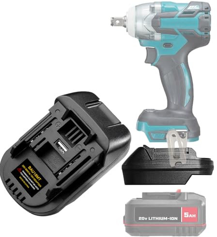 URUN für Bauer auf für Makita, Batterieadapter kompatibel mit Bauer 20V Lithiumbatterie zum Ersetzen für Makita 18V Lithiumbatterie BL1815 BL1830 BL1840 BL1850 Arbeit für Makita 18V Elektrowerkzeuge