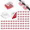 Asheyya 100 Pcs Self Adhesive Cable Clips, Outdoor Clear Stick Wire Clips