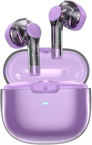 For Lenovo Tab M10 (Gen 3), M10 Plus M11, M10 HD, Tab P11, P11 Pro, P11 Plus, P12 Earphones, T12 Pure Sound TWS Wireless Bluetooth Earbuds Headphones 5.3V Built-In Microphone (PURPLE)