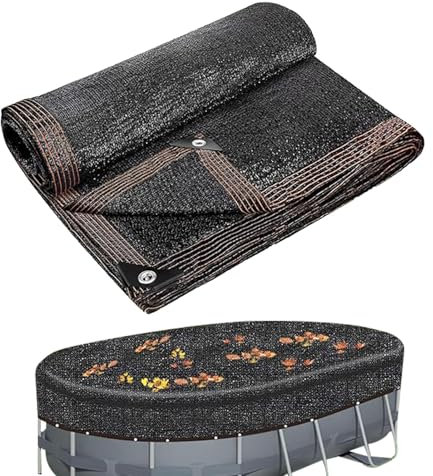 Couverture Filet De Feuille pour Piscine, Filet De Protection Piscine, Filet À Feuilles pour Piscine, Filet Anti Feuilles pour Piscines Enterrées Et Hors Sol, Bâche Filet Piscine Anti Feuilles