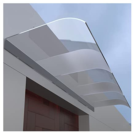 Auvent d'extérieur pour porte de terrasse - 50 x 240 cm - Translucide - En polycarbonate - Protection contre les UV et la pluie - Balcon - Pergola - Abri de toit - Auvent de neige pour fenêtres -