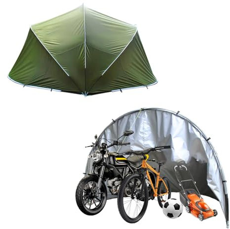 YSMSMZJK Garage Moto Semisferico Box Moto con Doppie Porte per 5-7 Biciclette Tenda Moto Box Auto da Esterno
