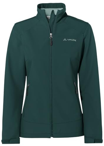VAUDE Damen Softshell Jacke Cyclone Jacket VI, weich, warm und winddicht, wasserabweisend und atmungsaktiv, deep pond, 36