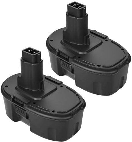 Fhybat 2 Packs 4500mAh Ni-Mh 18V DW9096 Replacement Battery Compatible with Dewalt 18V Battery DC9096 DC9098 DC9099 DW9098 DW9099(Black)
