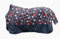 HKM Norwich- 600D mit glattem Futter Highneckdecke, Blau Mit Sternenmuster, 135
