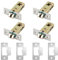 4 Sets 45mm Tubular Latch, Tubular Mortice Latch, Internal Door Locks Internal Door Latches for Internal Door 45mm, Polished Door Barrel Latch for Internal Doors Sprung Lever Door Handles