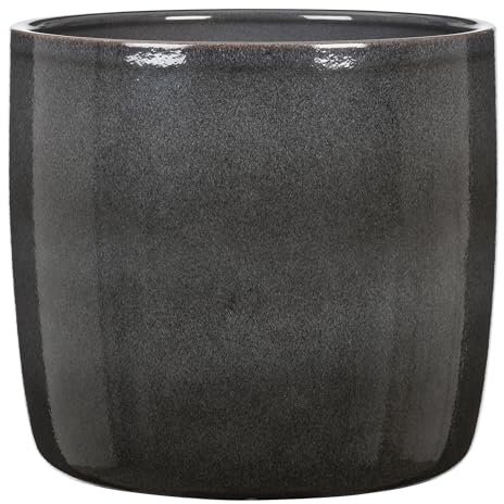 Scheurich Solido, Blumentopf aus Keramik, Farbe: Mystic Grey, 24,1 cm Durchmesser, 21,9 cm hoch, 8,2 l Vol.