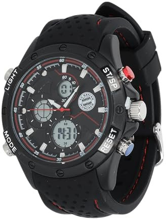 FC Bayern München Digitaluhr I Armbanduhr I Erwachsene I schwarz