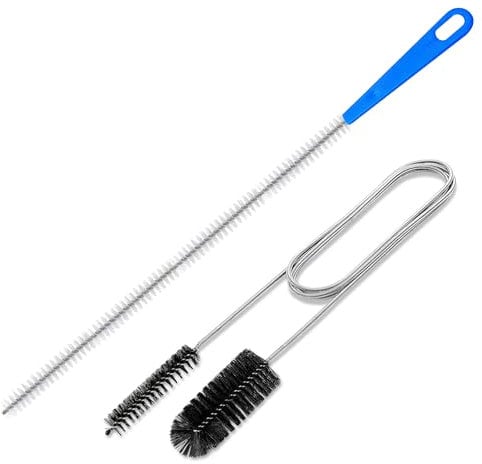 2 Pcs Drain Unblocker Tools,Double-Ended Drain Pipe Cleaner Brush,Flexible 61 inch Double Ended Nylon Pipe CleanerBrush,17.7 inch Sink Unblocker Brush for Kitchen Bathroom Shower Plug Hole