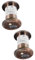 SHINEOFI 2pcs Knocker with Security Door Viewer Hole Bell Ring Door Accessories Door -Theft Door Viewer Zinc Alloy