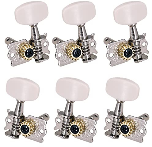 Xnuiasqe 6Pcs 3R3L Guitar Tuning Pegs Open Machine Heads Acoustic Folk Guitar Tuning Peg Tuners Part
