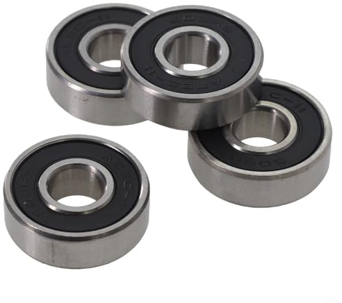 ABEC-11 Hochgeschwindigkeits-Rollschuh-Kugellager für Skateboard und Roller, 608-Kugellager für reibungslosen und leisen Betrieb, Schwarz, 8 Stück