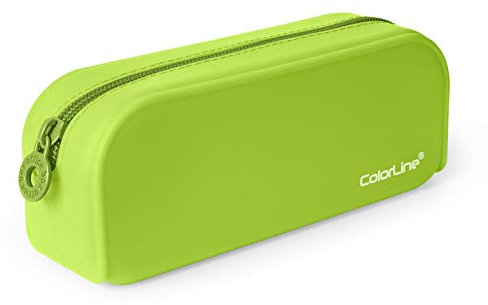 Astuccio in silicone ultra morbido, alta resistenza, multiuso, perfetto per i viaggi, per il materiale scolastico, ecc... Colorline 58111 Colore blu scuro. Dimensioni 18 x 7 x 5 cm. verde chiaro